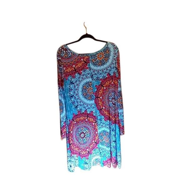 HiMONE Women's Wild Tyedye Inspired Shirt dress XXL - Picture 8 of 10